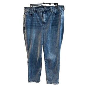NYDJ Womens Jeans Size 16W Blue Medium Wash Margot Girlfriend 5 Pocket Stretch